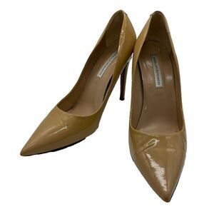 DVF Diane Von Furstenberg Bang Nude Patent Pumps 4" Heels Business‎ Size 8.5B